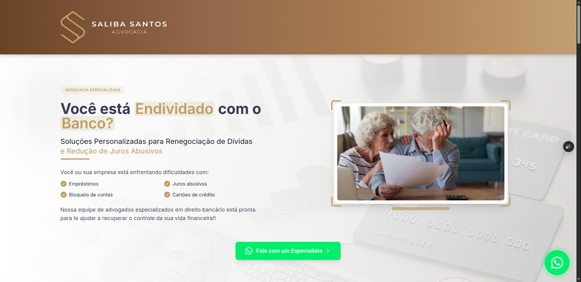 Site Dívidas Saliba Santos