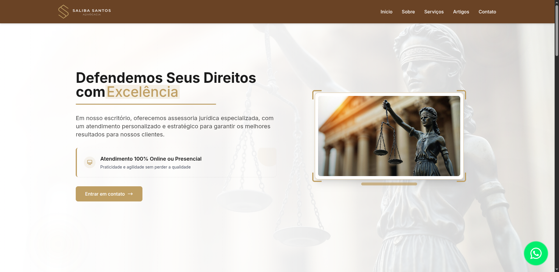 Site Saliba Santos Advocacia